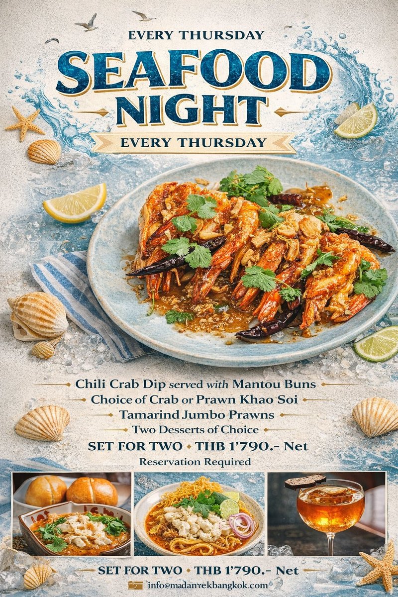 Seafood Night at Madame K - Every Thursday